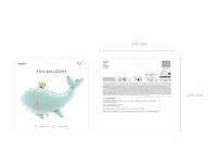 Folieballon Walvis Licht Blauw (93x60cm) - thumbnail