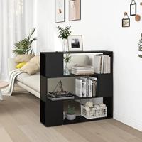 Boekenkast/kamerscherm 100x24x94 cm zwart - thumbnail