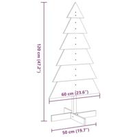 Kerstdecoratie kerstboom 120 cm massief grenenhout wit - thumbnail