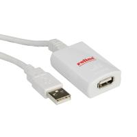 ROLINE USB 2.0 verlengkabel, wit, 5 m - thumbnail