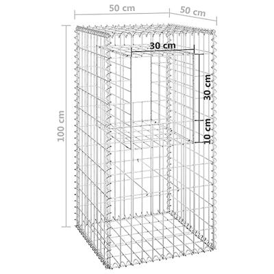 Schanskorf palen 2 st 50x50x100 cm ijzer Schanskorf palen 2 st 50x50x100 cm ijzer