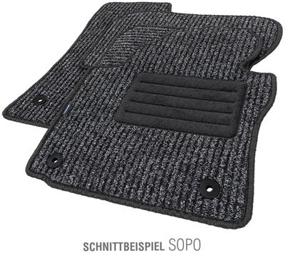 Petex voetmat "sopo car carpet sopo gr.2 anthracite 4-piece.