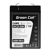 Green Cell AGM02 Loodaccu 6 V 4.5 Ah Loodgel (b x h x d) 70 x 104 x 47 mm Kabelschoen 4.8 mm Cyclusbestendig, Onderhoudsvrij - thumbnail