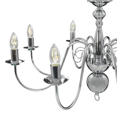 VidaXL Kroonluchter 8xe14 zilverkleurig VidaXL Kroonluchter 8xe14 zilverkleurig