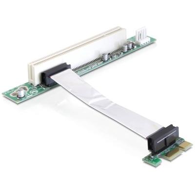 Delock 41856 Riser Card PCI Express x1 > 1 x PCI met flexibele kabel 9cm links insteken Delock 41856 Riser Card PCI Express x1 > 1 x PCI met flexibele kabel 9cm links insteken
