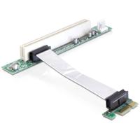 Delock 41856 Riser Card PCI Express x1 > 1 x PCI met flexibele kabel 9cm links insteken - thumbnail