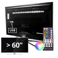 Tv backlight set met 1 RGBWW ledstrip voor tv's >60 inch - thumbnail