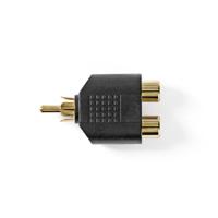 Subwoofer-Adapter | RCA male - 2x RCA female | 10 stuks | Zwart - thumbnail