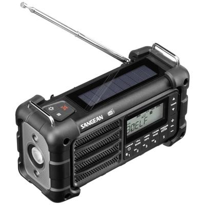 Sangean MMR-99 Outdoorradio DAB+, DAB, VHF (FM) Noodradio, Bluetooth Zonnepaneel, Spatwaterbestendig, Stofdicht Zwart
