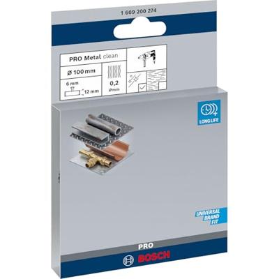 Bosch Accessories Schijfborstel, gegolfd, 100 mm, 0,2 mm, 10 mm, 4500 omw/min Bosch Power Tools Schacht-Ø 6 mm 1609200274 1 stuk(s) Bosch Accessories Schijfborstel, gegolfd, 100 mm, 0,2 mm, 10 mm, 4500 omw/min Bosch Power Tools Schacht-Ø 6 mm 1609200274 1 stuk(s)