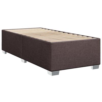 Boxspring met matras stof donkerbruin 140x200 cm