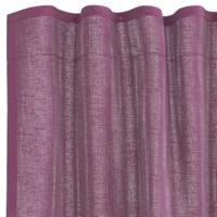 Gordijnen voile met roedezakken 2 st paars - thumbnail