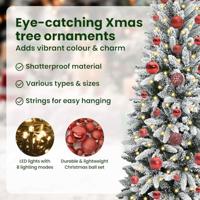 VidaXL Kunstkerstboom wit 120 cm pvc en plastic en staal en pe - thumbnail