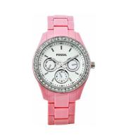 Horlogeband Fossil ES2206 Kunststof/Plastic Roze 18mm - thumbnail