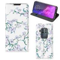 Motorola One Zoom Uniek Smart Cover Blossom White - thumbnail