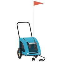 Hondenfietstrailer oxford stof en ijzer blauw - thumbnail