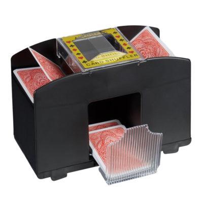 Relaxdays kaartenschudmachine op batterij zwart 4 decks | 6 stuks Relaxdays kaartenschudmachine op batterij zwart 4 decks | 6 stuks