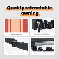 VidaXL Inklapbaar zonnescherm multikleur 350 x 250 cm - thumbnail