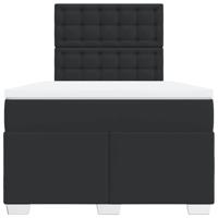 Boxspring met matras kunstleer zwart 120x200 cm - thumbnail