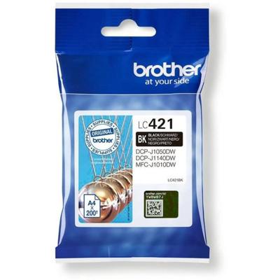 Brother LC421BK inktcartridge 1 stuk(s) Origineel Zwart Brother LC421BK inktcartridge 1 stuk(s) Origineel Zwart