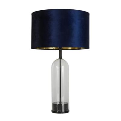 Searchlight Unieke tafellampOxford met donkerblauwe kap - EU81711AZ