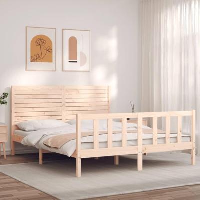 Bedframe zonder matras massief grenenhout 160x200 cm