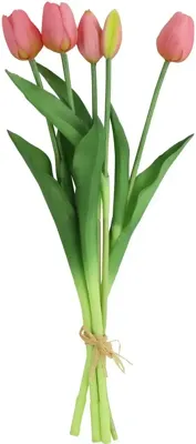 Countryfield kunstboeket tulp 41cm roze