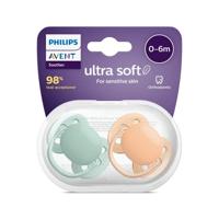 Philips Avent Fopspeen Soft Cognac Green +0m - thumbnail