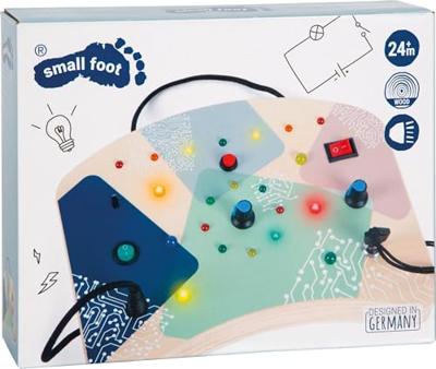 Small Foot - houten led activiteitenbord met licht en schakelaars - thumbnail