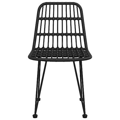 Tuinstoelen 2 st 48x62 84 cm PE rattan zwart