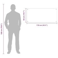 VidaXL Keuken spatscherm 2 pcs lichtgrijs 110 x 50 cm gehard glas - thumbnail