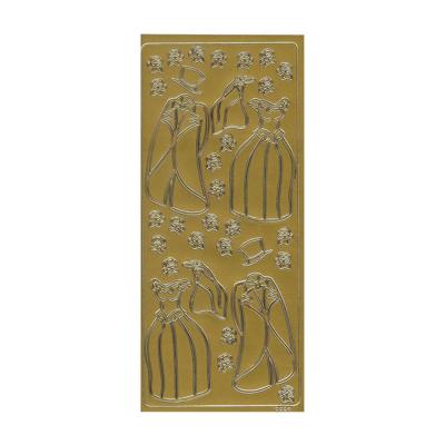 Vaessen Creative • sticker 10x23cm 10pcs goud kleding