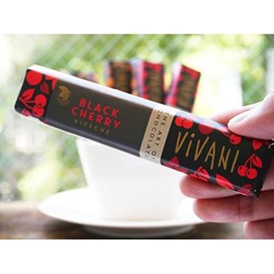 Vivani Chocolade Reep Black Cherry Vivani Chocolade Reep Black Cherry