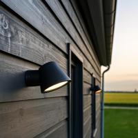 Vita Cup Muurlamp Mat Zwart - thumbnail