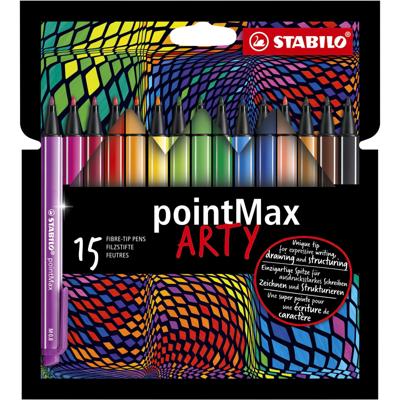 Viltstift stabilo pointmax 488/15 arty m 15st ass | 6 stuks