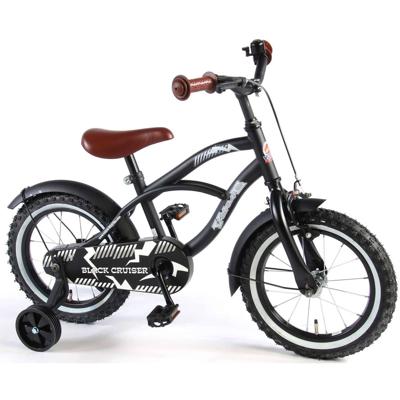 Volare black cruiser kinderfiets - jongens - 14 inch - zwart - 95% afgemonteerd