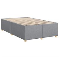 Boxspring met matras stof lichtgrijs 120x200 cm - thumbnail