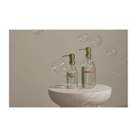 Wellmark Handzeep - helder glas - messing pomp - 250ml 8720618459572 - thumbnail