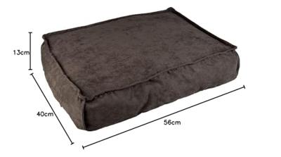 Duvo+ kussen rechthoekig velvet concrete grijs S - 56x40x18