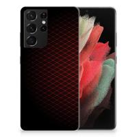 Samsung Galaxy S21 Ultra | TPU bumper | Geruit Rood - thumbnail