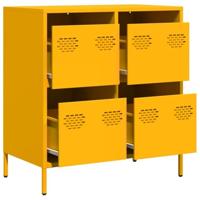 Dressoir 68x39x73,5 cm koudgewalst staal mosterdgeel - thumbnail