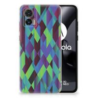Motorola Edge 30 Neo | TPU Hoesje | Abstract Green Blue - thumbnail