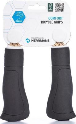 Herrmans ergo 84b zwart 120mm - fiets handvat Herrmans ergo 84b zwart 120mm - fiets handvat