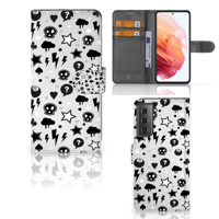 Telefoonhoesje met Naam Samsung Galaxy S21 Silver Punk - thumbnail