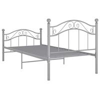 Bedframe metaal grijs 90x200 cm - thumbnail