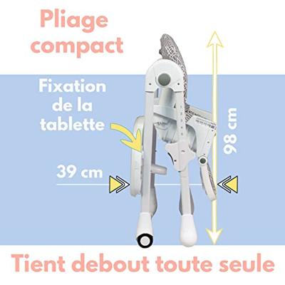 Multifunctionele kinderstoel - BAMBISOL - Liggend - Tot 3 jaar - Beige / Wit