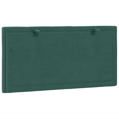 Hoofdbordkussen 100 cm fluweel donkergroen