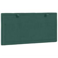 Hoofdbordkussen 100 cm fluweel donkergroen - thumbnail