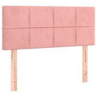 Boxspring met matras fluweel roze 100x200 cm - thumbnail