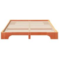 Bedframe met opslag Bruin 160 x 210 cm Massief hout - thumbnail